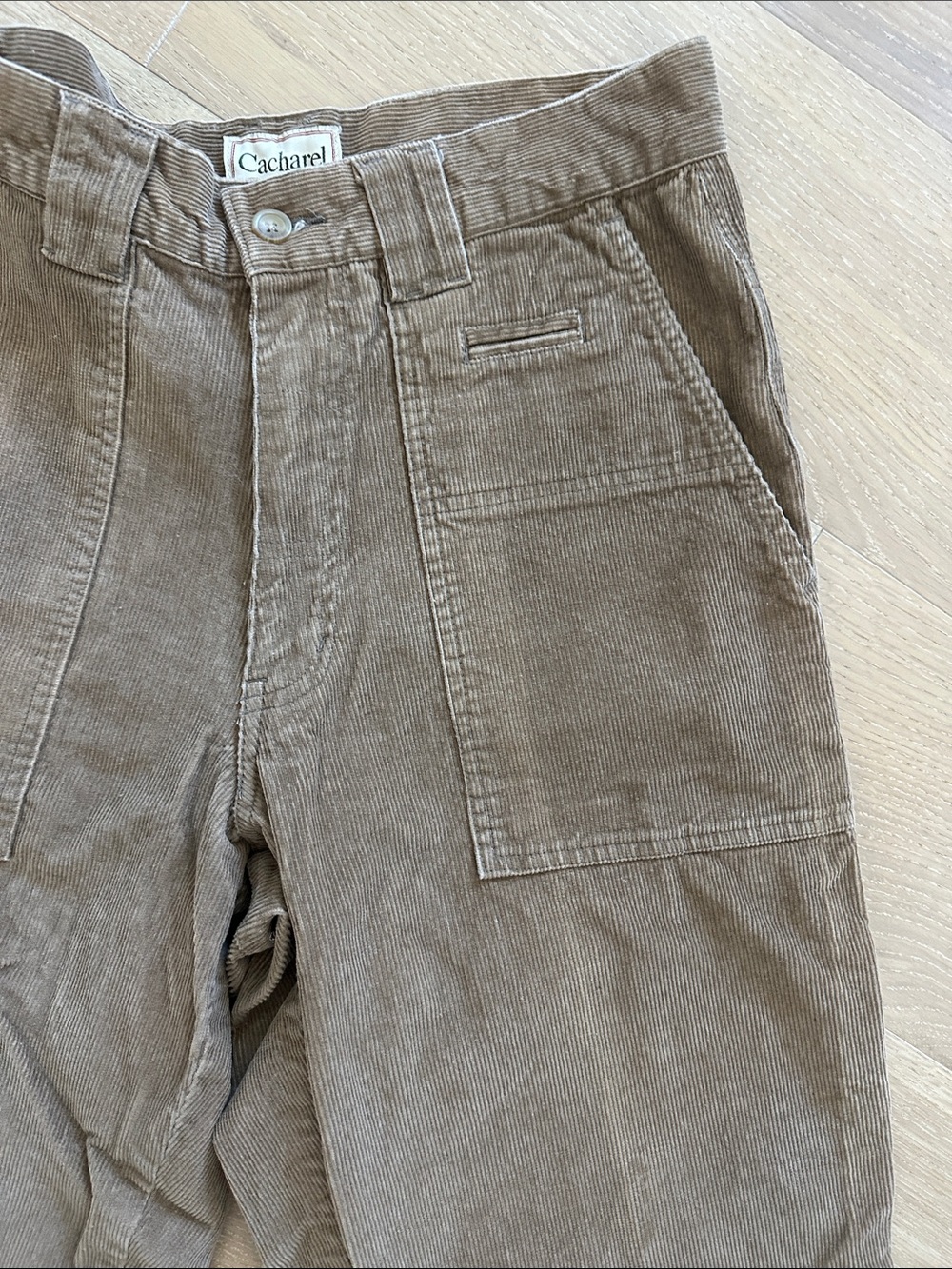 Vintage Cacharel Corduroy Carpenter Pants 30 High Rise 90s Workwear
